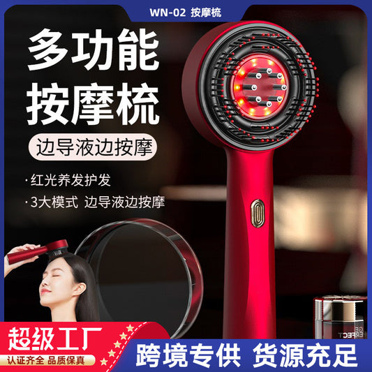 Electric Scalp Massage Comb, Home Hair Care Comb, Kneading Liquid-Guiding Hair Growth Device, Red Light Hair Care Comb, Scalp Massager - image 1