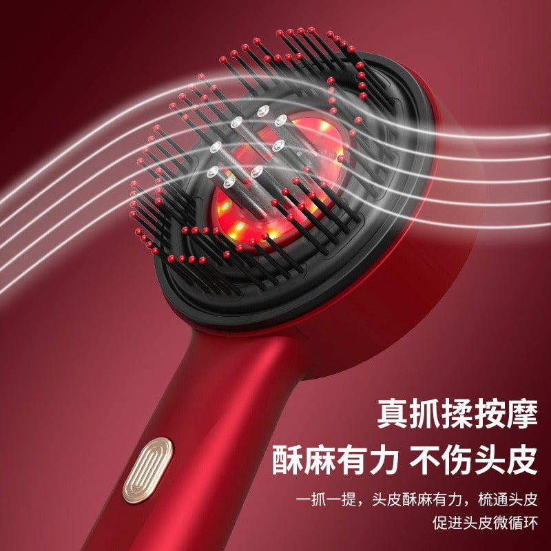 Electric Scalp Massage Comb, Home Hair Care Comb, Kneading Liquid-Guiding Hair Growth Device, Red Light Hair Care Comb, Scalp Massager - image 4