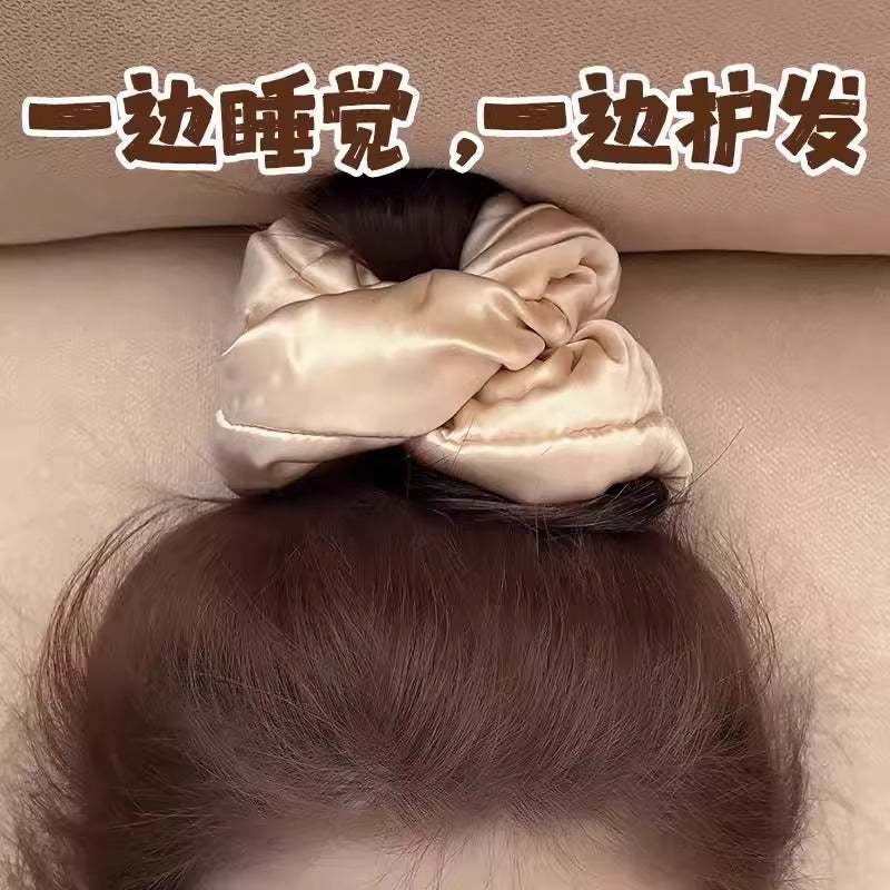 Liu Yifei's Same Satin Pillow Hair Ring Large Intestine Silk Sleep Hair Rope Girl's Ball Hair Accessories Hair Rope Rubber Band - image 2