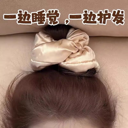 Liu Yifei's Same Satin Pillow Hair Ring Large Intestine Silk Sleep Hair Rope Girl's Ball Hair Accessories Hair Rope Rubber Band - image 2