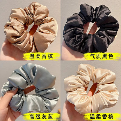 Liu Yifei's Same Satin Pillow Hair Ring Large Intestine Silk Sleep Hair Rope Girl's Ball Hair Accessories Hair Rope Rubber Band - image 4
