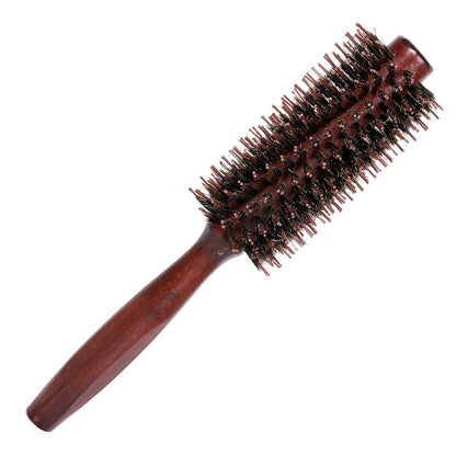 Boar Bristle Curling Comb Household Wooden Comb Blow Styling Inner Buckle Roller Comb Hair Salon Hairdressing Tool Cylinder Curling Comb - image 5