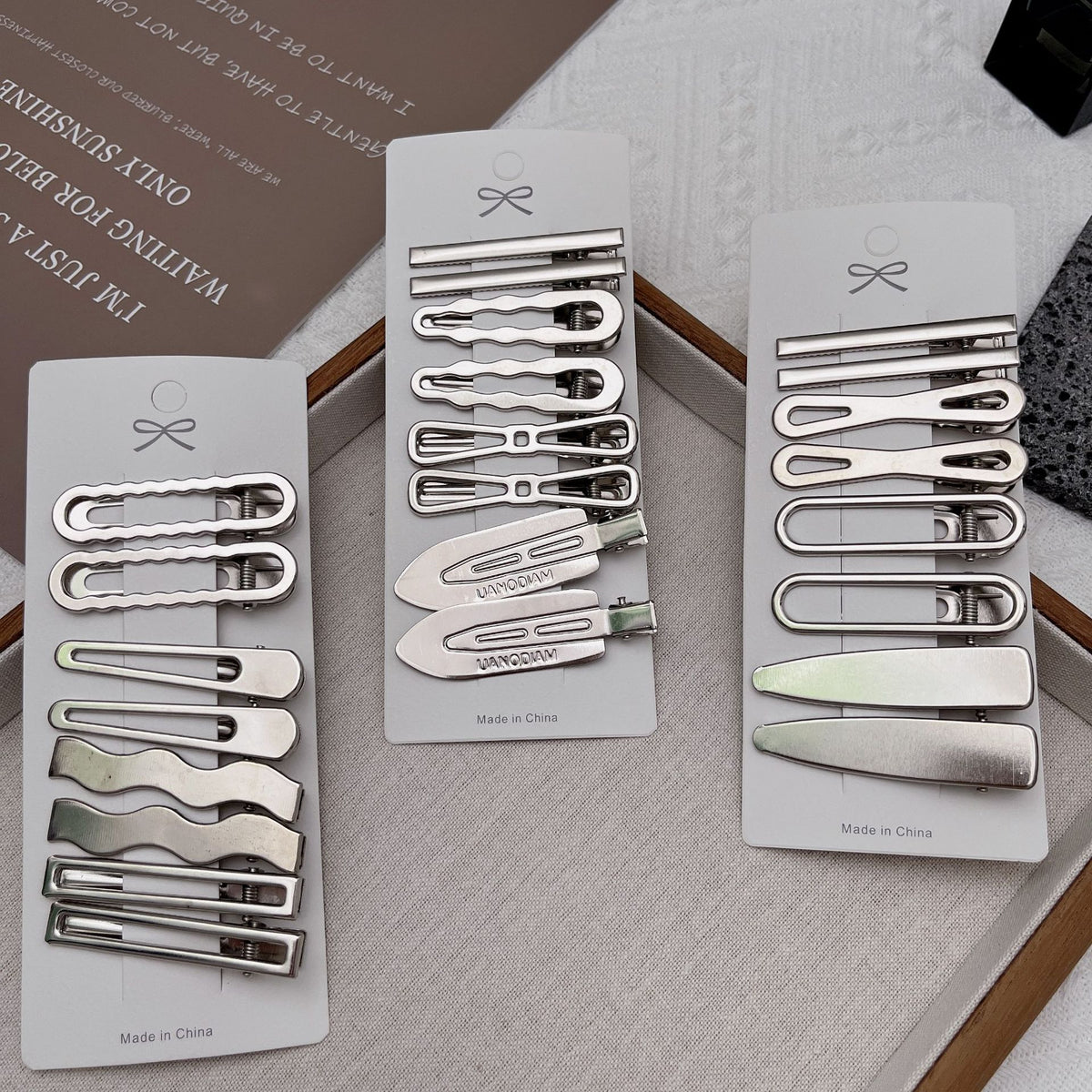 Metal Hairpin Side Broken Hair Bangs Hairpin Spice Girl Hair Accessories silver Bangs Clip suit Cyber Red Side Clip - image 2