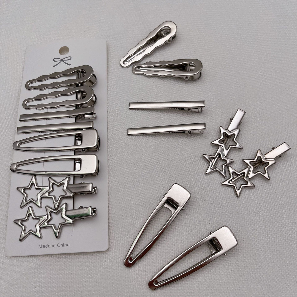 Metal Hairpin Side Broken Hair Bangs Hairpin Spice Girl Hair Accessories silver Bangs Clip suit Cyber Red Side Clip - image 3