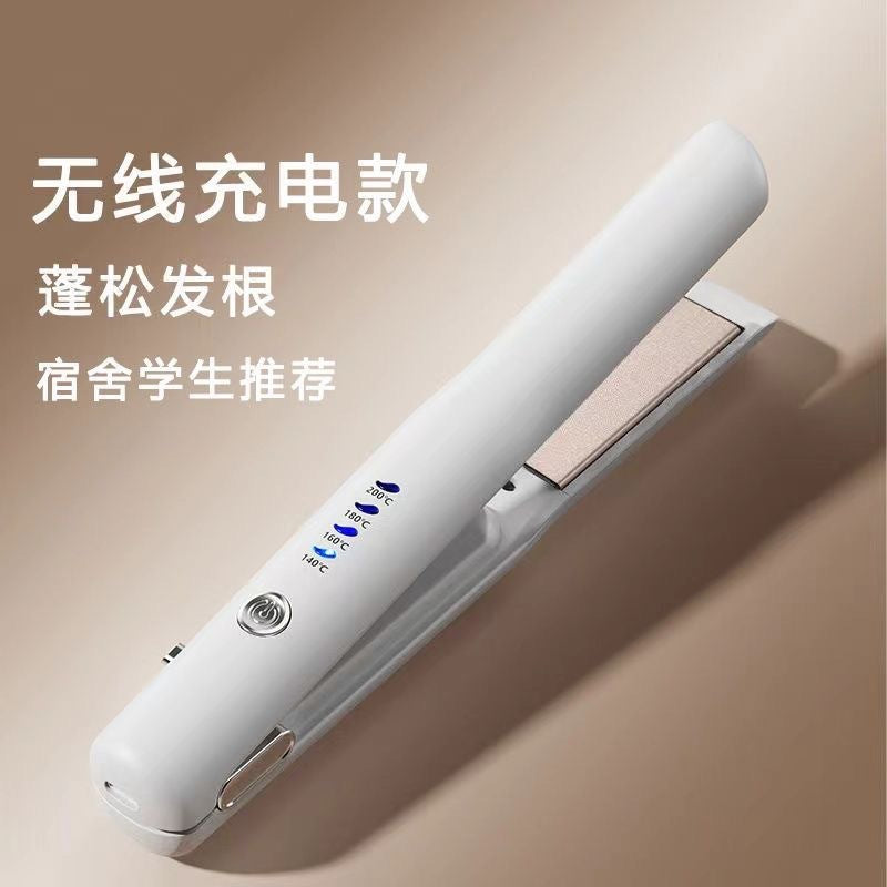 Cross-border Wireless Charging Straight Hair Splint Straight Roll Dual-purpose Curling Rod USB Splint Mini Portable Corn Fluffy - image 1