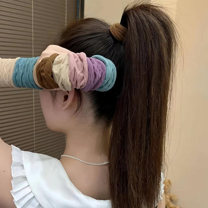 High Elasticity Seamless Ultra-Wide Hair Tie 2026 New Style High Ponytail Hair Rope Elastic Band Women's Hair Ring Hair Accessory - image 2
