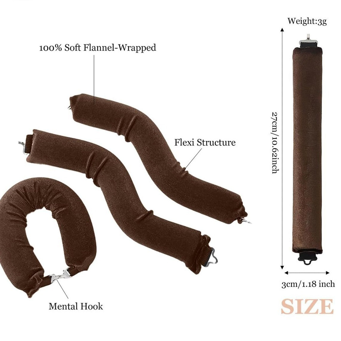 Cross-border Explosions 3 Hook Rubber Curly Hair Artifact No Heat Curling Stick Big Wave Hair Curling Tool Sleep Curly Hair - image 4
