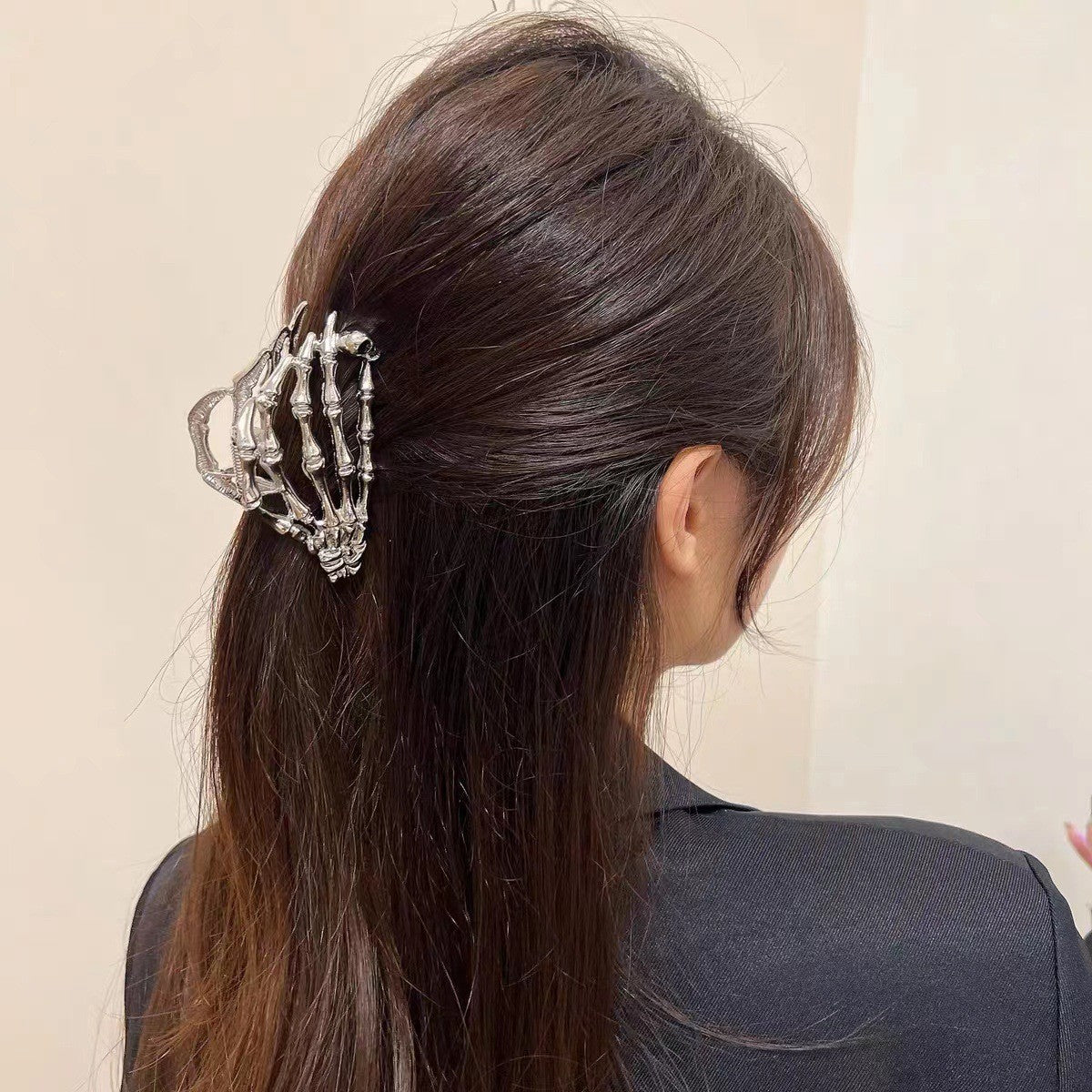 Christmas Halloween metal clip skull back shark clip new angel wings hairpin ponytail clip wings - image 2