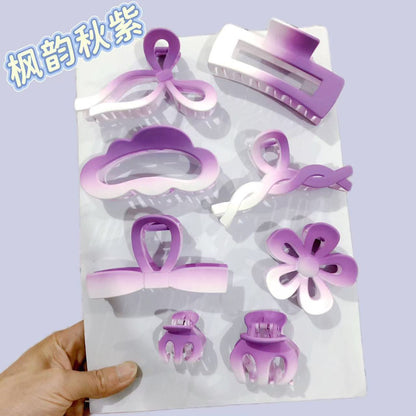 Hair Clip Set, Large Claw Clip, Shark Clip, Hair Accessories, Holiday Style Accessories, Women's Colorful Hair Clips, Eight-Piece Set - image 2