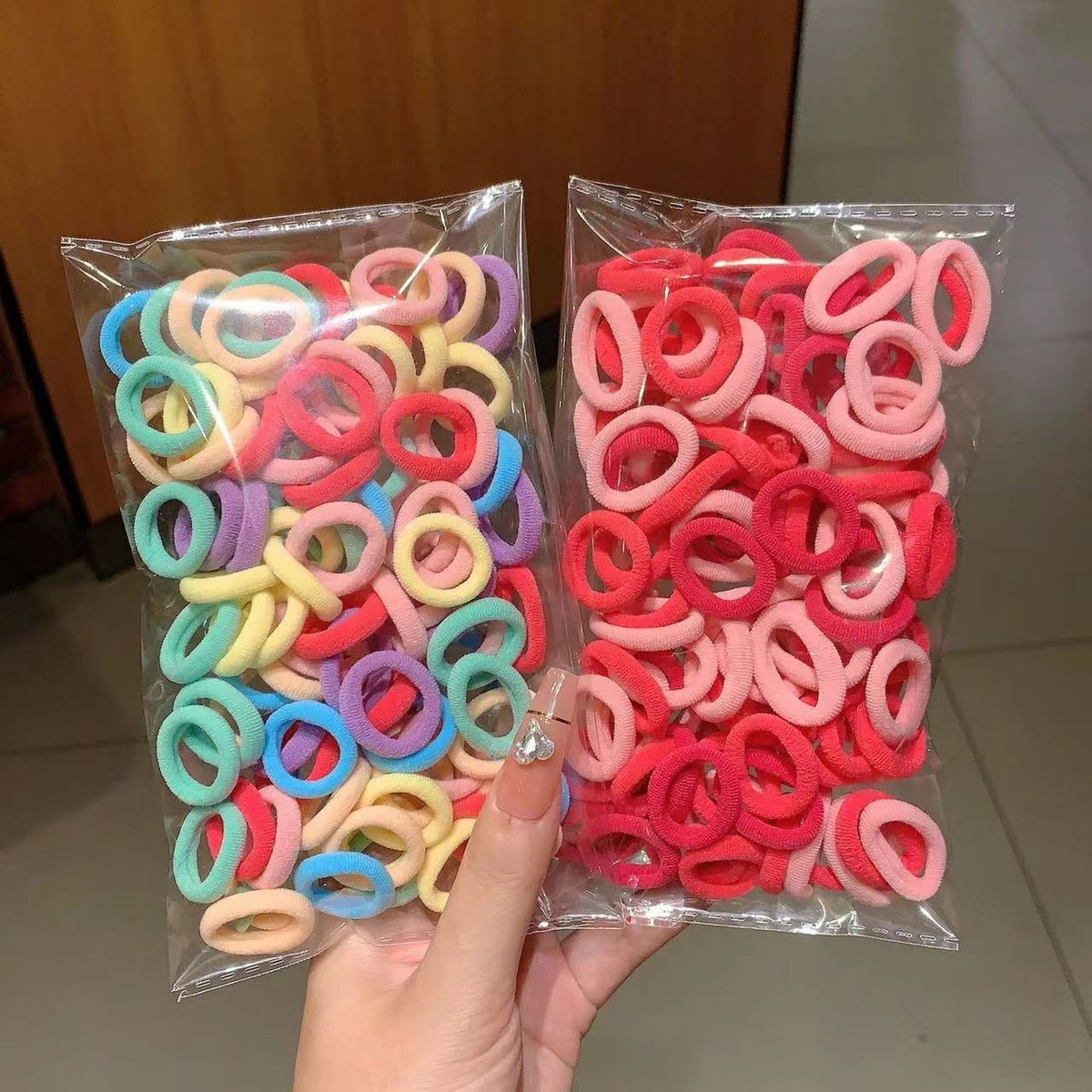 Baby hair band high elastic children's towel ring does not hurt the hair rubber band girls hair rope hair accessories 100 - image 1