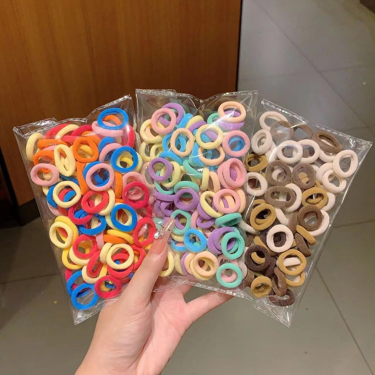 Baby hair band high elastic children's towel ring does not hurt the hair rubber band girls hair rope hair accessories 100 - image 2
