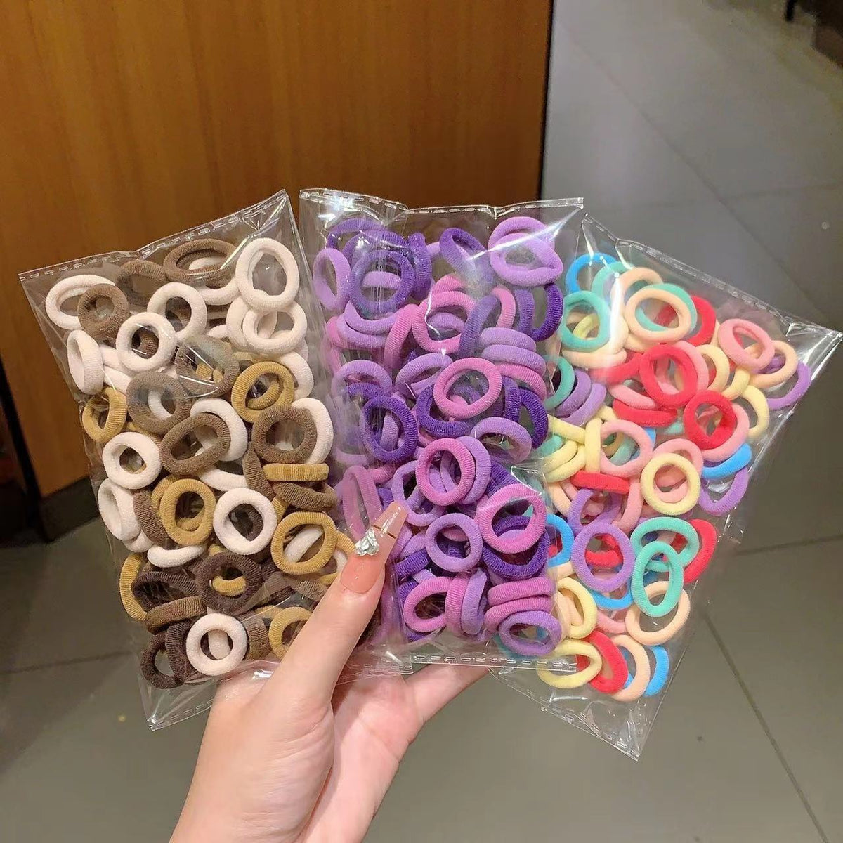 Baby hair band high elastic children's towel ring does not hurt the hair rubber band girls hair rope hair accessories 100 - image 3