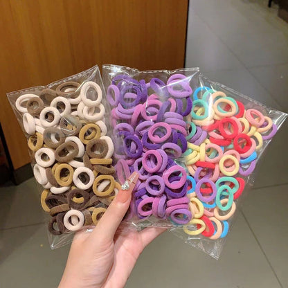 Baby hair band high elastic children's towel ring does not hurt the hair rubber band girls hair rope hair accessories 100 - image 3