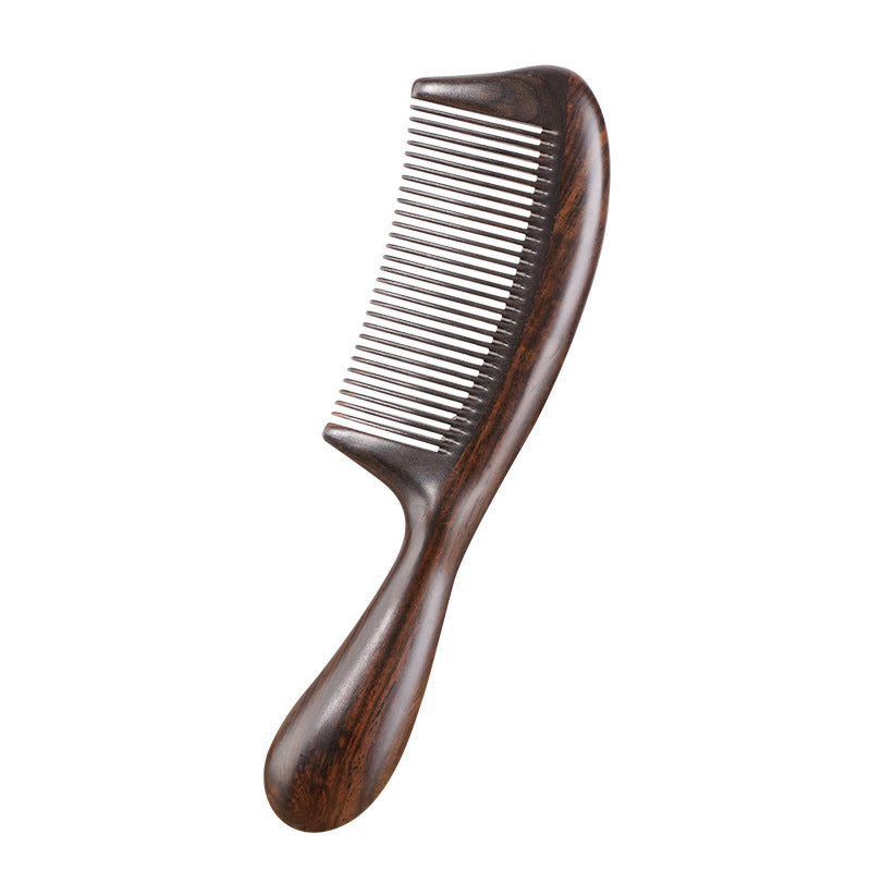 Ebonglide Wood Massage Wide Tooth Comb – Natural Ebony – view 5