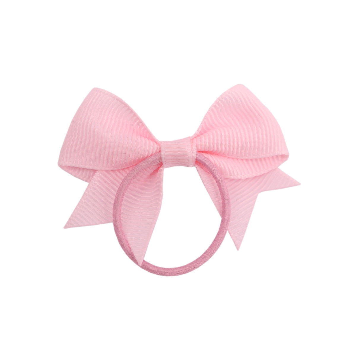 Cross-border 6cm Solid Color Rib with Bow Hair Rope Hair Ring Female Children Swallow Tail Rubber Band Baby Hair Rope Hair Accessories - image 4