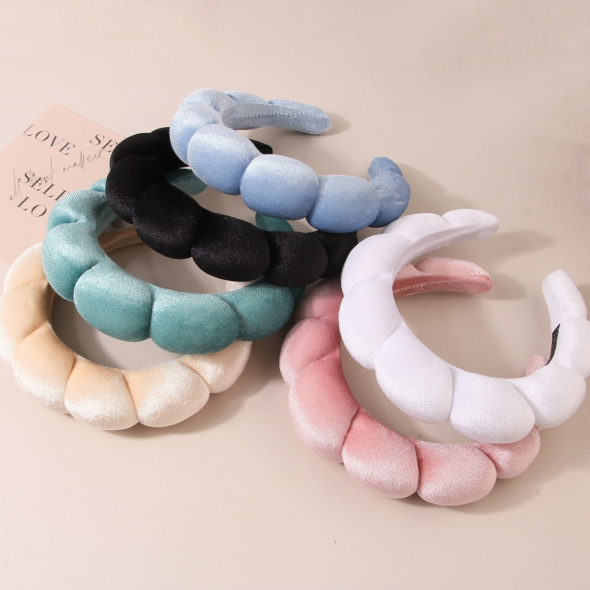 Amazon Explosions Golden Velvet Cloud Headband Women's High Cranial Top Washing Headband Simple Solid Color All-match Headband Hair Accessories - image 3