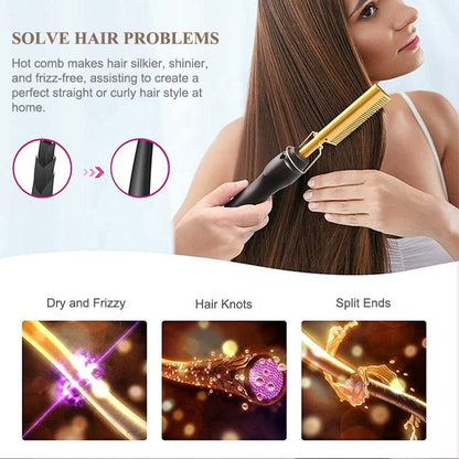 Press Comb Hot Comb Professional Hair Hot Comb Straightener Electric Hot Comb