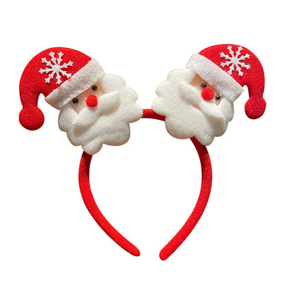 Christmas Headband Women Christmas Antlers Hair Stamp Headwear Holiday Decorative Gift Big Bow Headband Hair Accessories Headwear - image 5