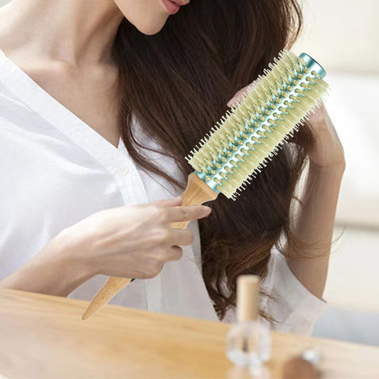 Barber shop curly hair styling roll comb pig mane inner buckle cylinder roll comb blowing hair fluffy hair root roll bangs comb - image 2