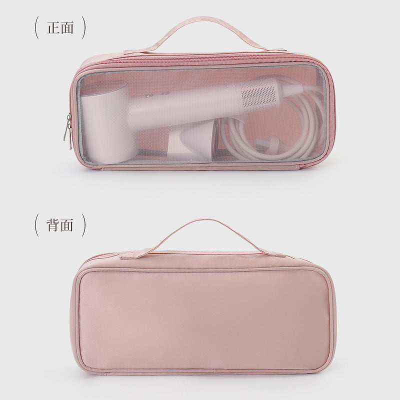 Hair Dryer Storage Bag Wall Hanging Punch-free Travel Portable Perspective Storage Mesh Bag Cosmetic Curling Rod Storage Bag - image 4