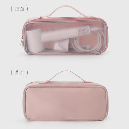Hair Dryer Storage Bag Wall Hanging Punch-free Travel Portable Perspective Storage Mesh Bag Cosmetic Curling Rod Storage Bag - image 4