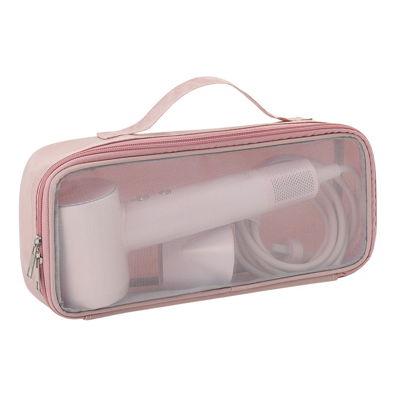 Hair Dryer Storage Bag Wall Hanging Punch-free Travel Portable Perspective Storage Mesh Bag Cosmetic Curling Rod Storage Bag - image 5