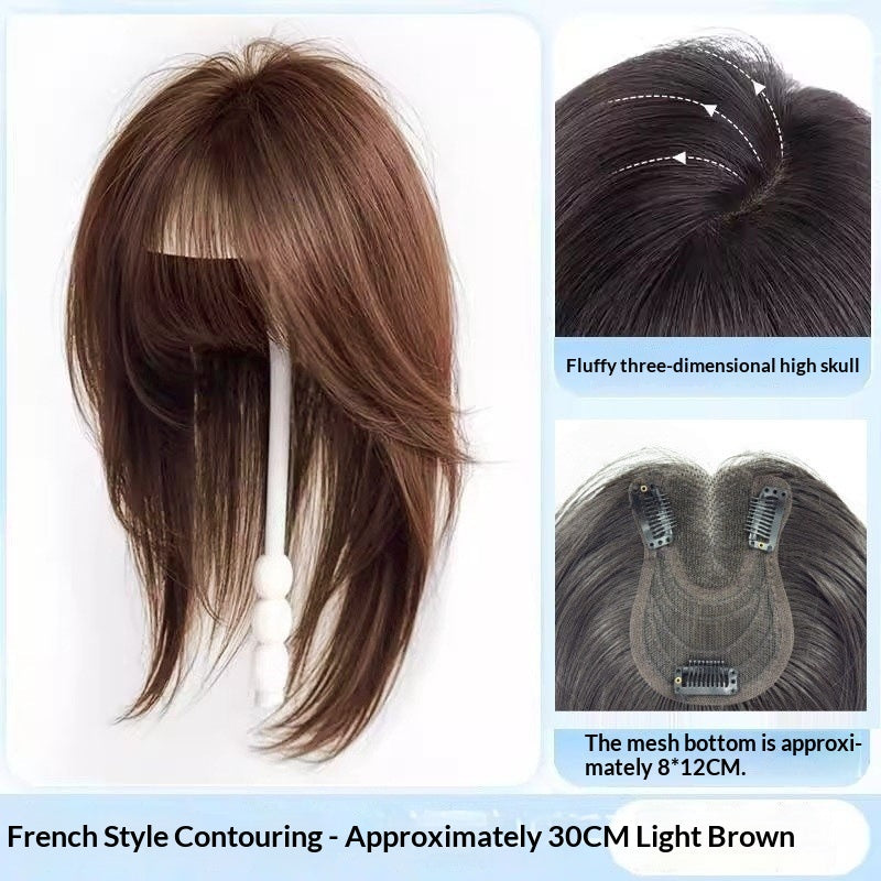 No Hairnet Needed Women's Hairpiece For Crown Area To Add Volume One-piece