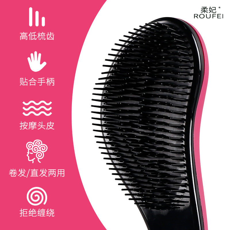 Cross-border Large TT Comb Anti-knot Hair Comb Dry and Wet Dual-use Princess Hair Comb Women's Long Curly Hair Wig Comb - image 2