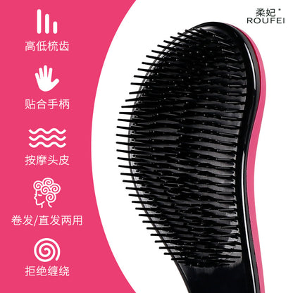 Cross-border Large TT Comb Anti-knot Hair Comb Dry and Wet Dual-use Princess Hair Comb Women's Long Curly Hair Wig Comb - image 2