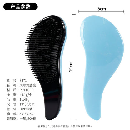 Cross-border Large TT Comb Anti-knot Hair Comb Dry and Wet Dual-use Princess Hair Comb Women's Long Curly Hair Wig Comb - image 4