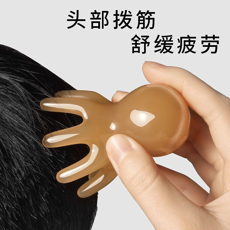 [Shake Sound Explosions] Octopus Massage Comb Head Meridian Massager Scalp Acupoint Head Therapy Comb Octopus Portable - image 2