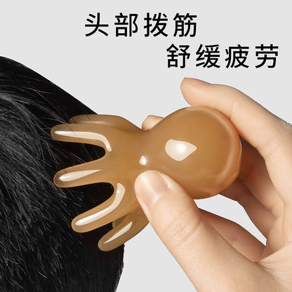 [Shake Sound Explosions] Octopus Massage Comb Head Meridian Massager Scalp Acupoint Head Therapy Comb Octopus Portable - image 2