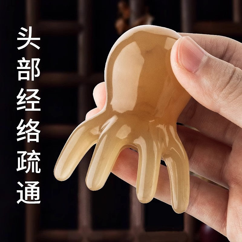 [Shake Sound Explosions] Octopus Massage Comb Head Meridian Massager Scalp Acupoint Head Therapy Comb Octopus Portable - image 3