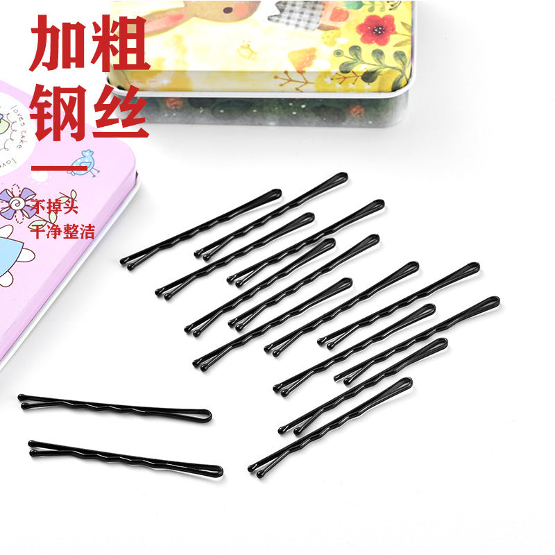 Black Clip Hairpin Boxed Hairpin Bangs Side Clip Steel Clip Plain Hair Clip Hairpin Hairpin Hairstyling Disc Hair Clip - image 4