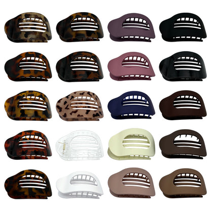 Cross-border New Flat Oval Hairpin Back Head Disc Hair Grab Clip Curved Arc Design Elegant Shark Clip Hair Accessories - image 2