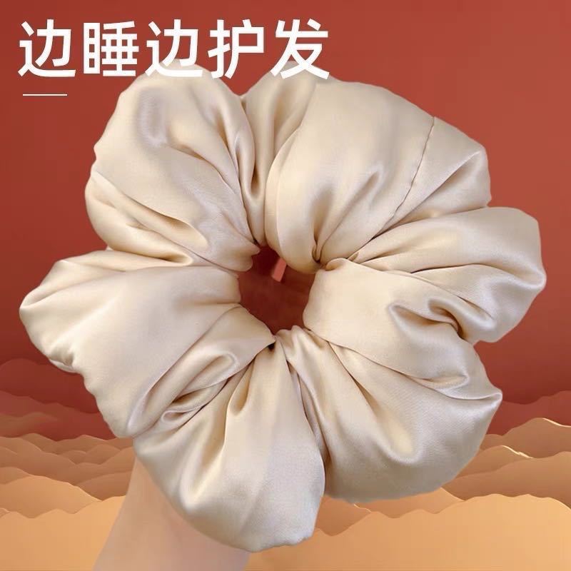 Upgraded 160g Filled Cotton Cyber Celebrity Same Pillow Sleep Hair Ring New Large Silk Filled Large Intestine Hair Ring - image 2