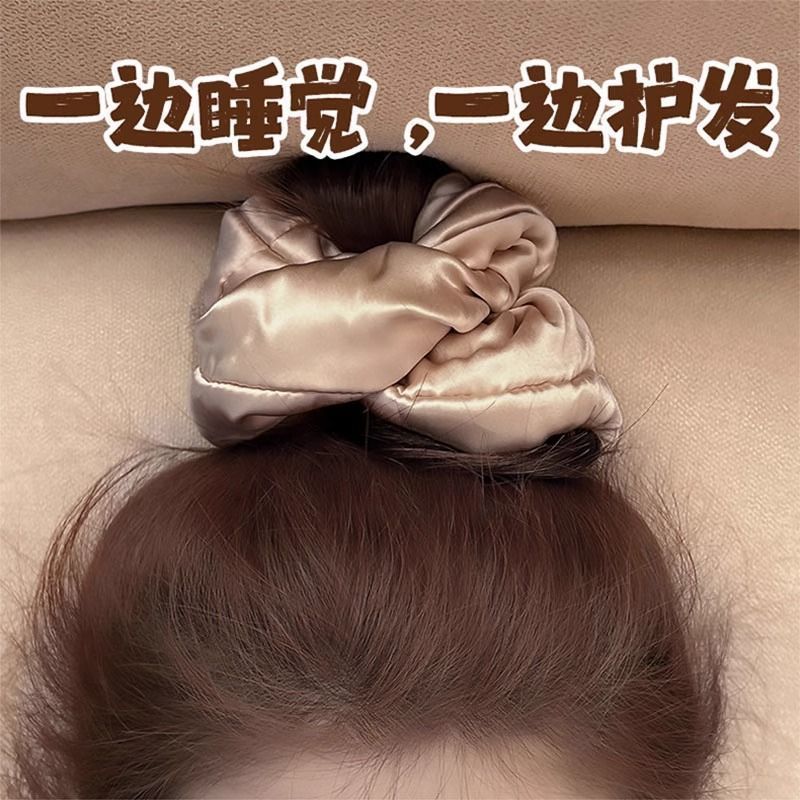 Upgraded 160g Filled Cotton Cyber Celebrity Same Pillow Sleep Hair Ring New Large Silk Filled Large Intestine Hair Ring - image 3