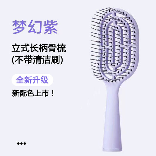 New Style Large Comb Vertical Dry Hair Bone Comb Hollow Bone Comb Arc Style Wet and Dry Comb - image 1
