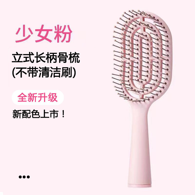 New Style Large Comb Vertical Dry Hair Bone Comb Hollow Bone Comb Arc Style Wet and Dry Comb - image 2