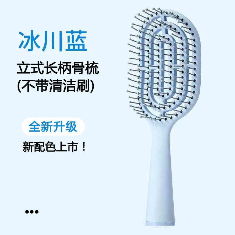 New Style Large Comb Vertical Dry Hair Bone Comb Hollow Bone Comb Arc Style Wet and Dry Comb - image 3
