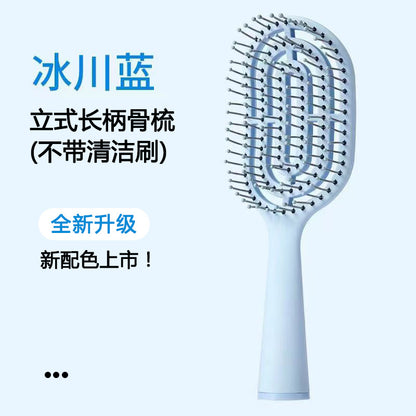 New Style Large Comb Vertical Dry Hair Bone Comb Hollow Bone Comb Arc Style Wet and Dry Comb - image 3