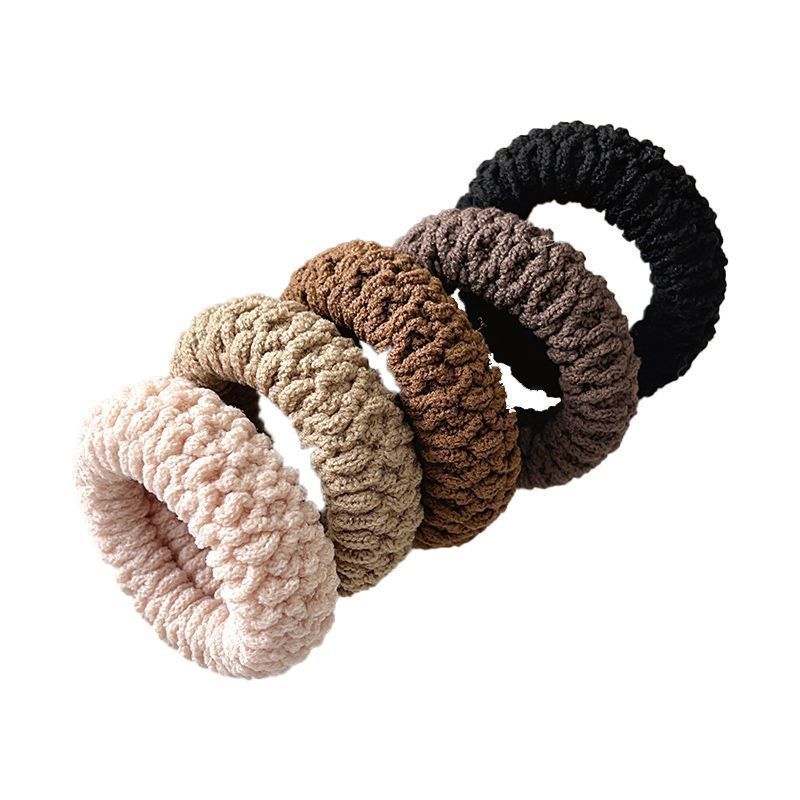 Barrel Thick Hair Band Women's Hair Tie High Ponytail Durable Hair Band High Elastic Rubber Band Headwear All-match Hair Rope - image 5