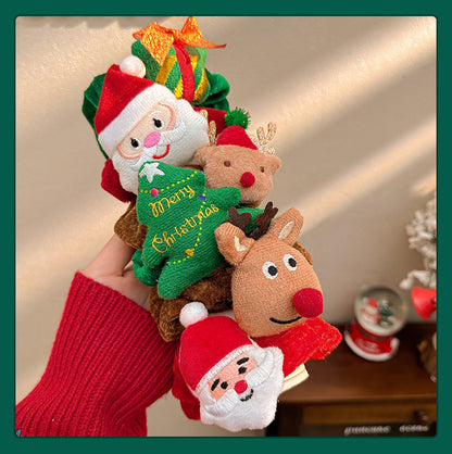 Christmas Hair Accessories, Hair Ties, Cute Santa Claus, Reindeer, Christmas Tree Hair Ties, Handmade Headwear - image 3