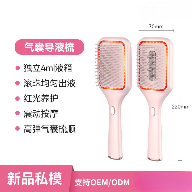 New Cross-border Electric Massage Comb Red Light Vibration Scalp Massage Portable Air Cushion Airbag Comb Scalp Medicine - image 1