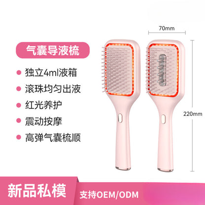 New Cross-border Electric Massage Comb Red Light Vibration Scalp Massage Portable Air Cushion Airbag Comb Scalp Medicine - image 1