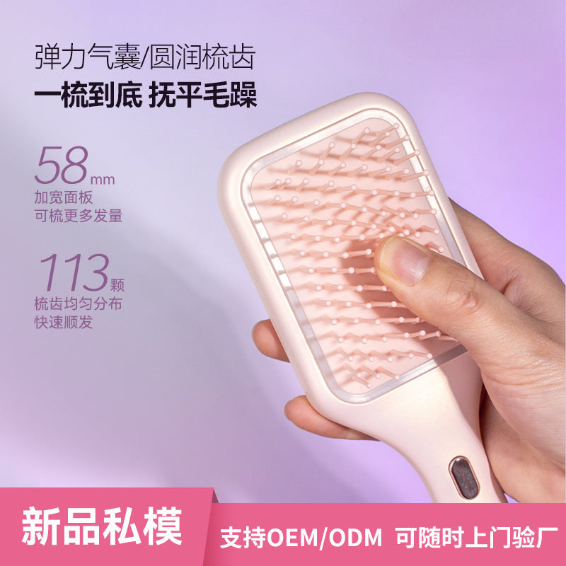 New Cross-border Electric Massage Comb Red Light Vibration Scalp Massage Portable Air Cushion Airbag Comb Scalp Medicine - image 2