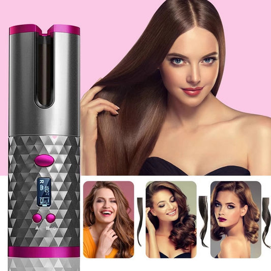 cross-border usb curling iron/wireless hair curling rechargeable cross-border hot selling automatic curling iron lazy curling hair gift - image 1