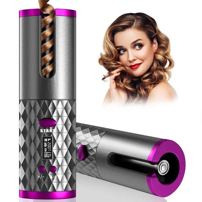 cross-border usb curling iron/wireless hair curling rechargeable cross-border hot selling automatic curling iron lazy curling hair gift - image 3