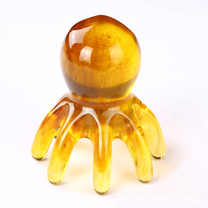 Octopus Octopus Massage Comb Head Hair Therapy Meridian Comb Massage Claw Large Wide Tooth Comb Bar Scraping Acupoint - image 3