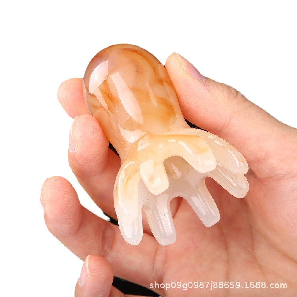 Octopus Octopus Massage Comb Head Hair Therapy Meridian Comb Massage Claw Large Wide Tooth Comb Bar Scraping Acupoint - image 5